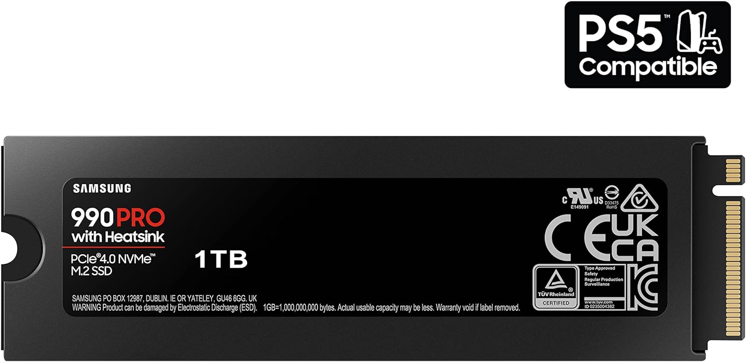 SAMSUNG 990 PRO WITH HEATSINK 1TB PCIE 4.0 NVME M.2 SSD SAMSUNG 990 PRO WITH HEATSINK 1TB PCIE 4.0 NVME M.2 SSD
